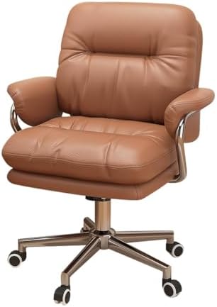 Ergonomic Executive Office Chair with High Back Support, Padded PU Leather Computer Desk Chair for Home Office, Study and Professional Workspace, Cream Beige