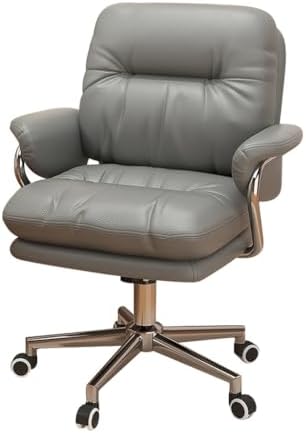 Ergonomic Executive Office Chair with High Back Support, Padded PU Leather Computer Desk Chair for Home Office, Study and Professional Workspace, Cream Beige