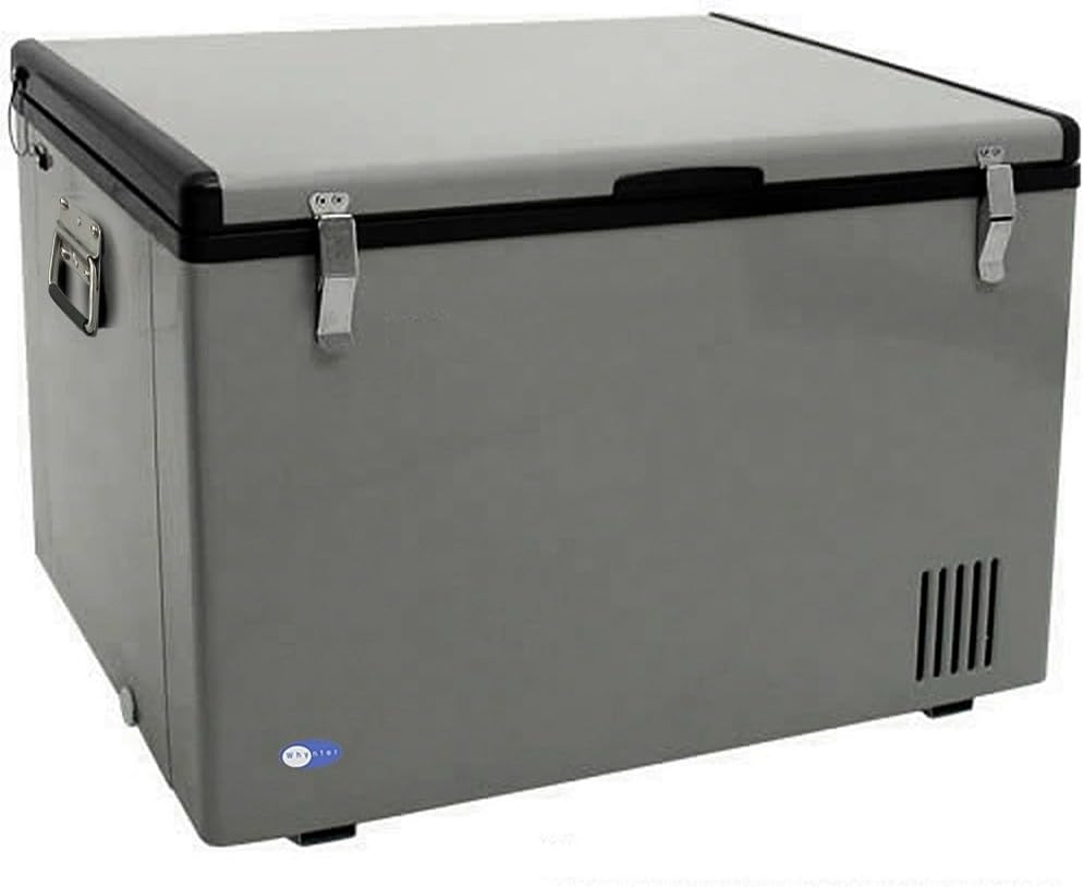 85-Quart Portable Refrigerator and Freezer for Camping, RV, Road Trips and Outdoor Adventures, Dual Power AC/DC Travel Cooler with Adjustable Temperature Control