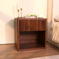 Large Nightstand with Storage Drawer and Open Shelf, Modern Bedside Table End Table for Bedroom, Living Room, Home Office and Small Spaces