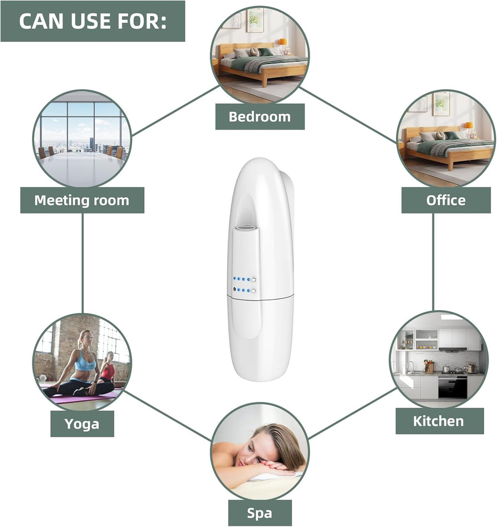 Waterless Nano Scent Diffuser for Home and Office, Cold-Air Essential Oil Fragrance Machine with 100ml Capacity for Large Rooms and Luxury Aromatherapy