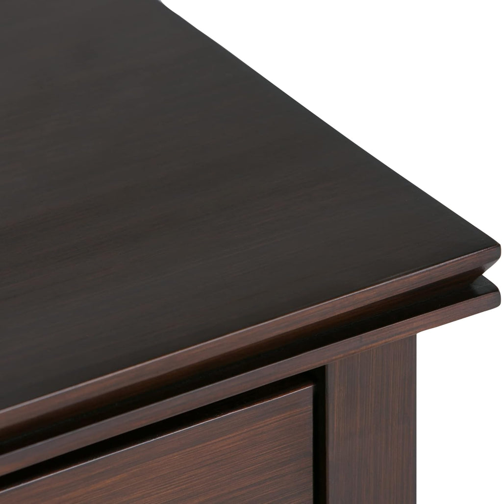 Rustic Brown Wood Nightstand with Open Shelf Storage, Compact Bedside Table for Bedroom, Living Room and Small Spaces