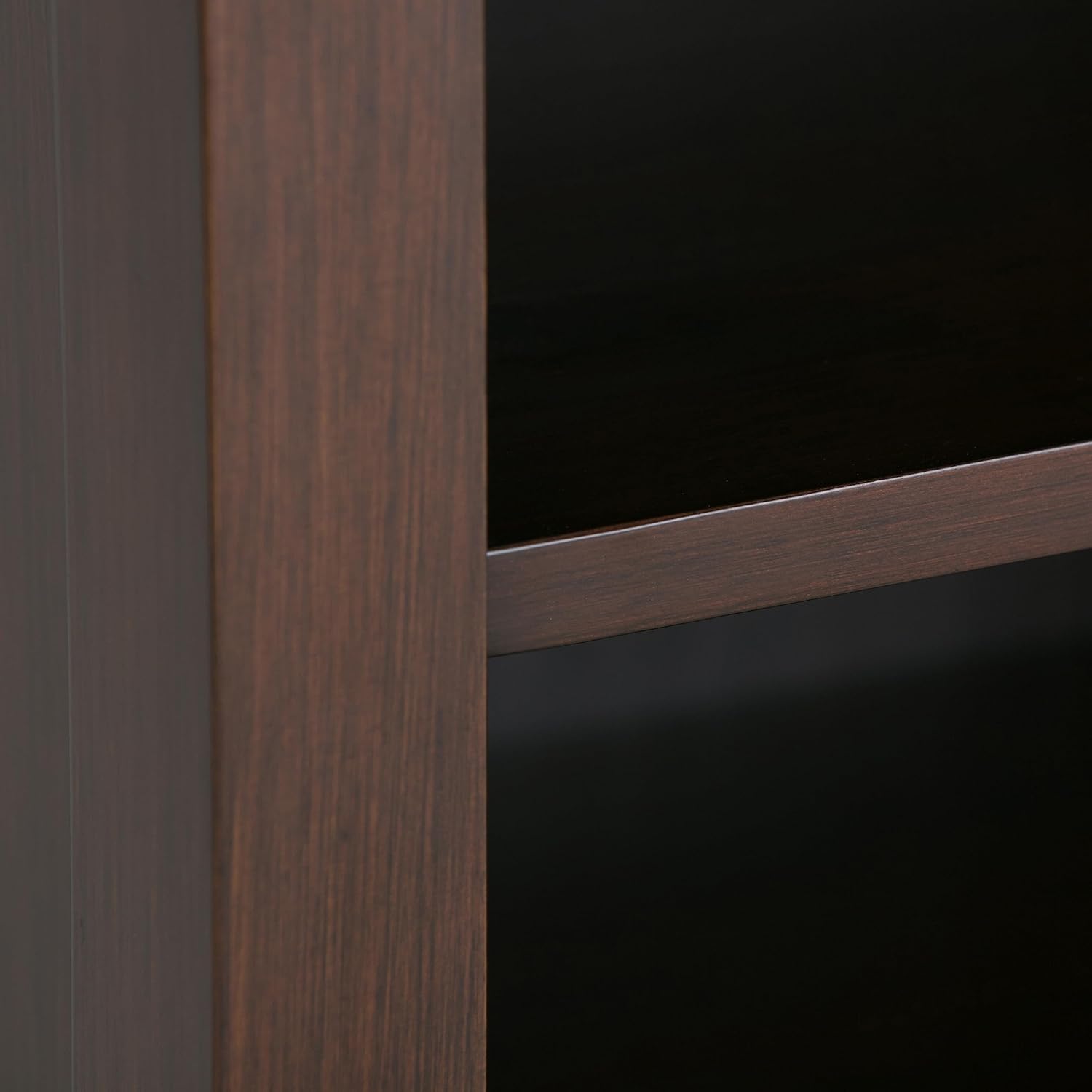 Rustic Brown Wood Nightstand with Open Shelf Storage, Compact Bedside Table for Bedroom, Living Room and Small Spaces