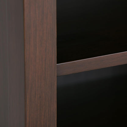 Rustic Brown Wood Nightstand with Open Shelf Storage, Compact Bedside Table for Bedroom, Living Room and Small Spaces