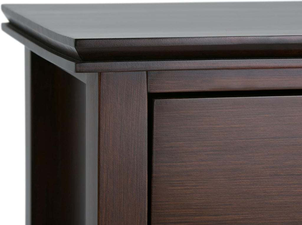Rustic Brown Wood Nightstand with Open Shelf Storage, Compact Bedside Table for Bedroom, Living Room and Small Spaces