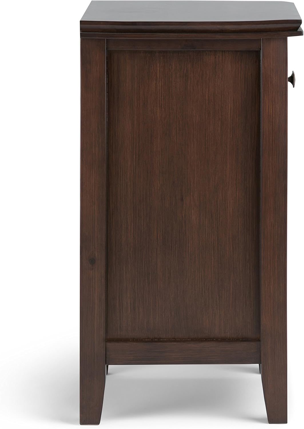 Rustic Brown Wood Nightstand with Open Shelf Storage, Compact Bedside Table for Bedroom, Living Room and Small Spaces